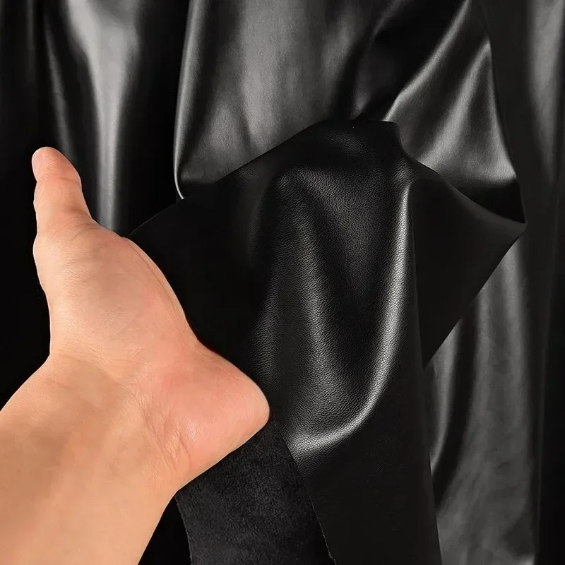Home Textiles Wholesale - Tessuto in Pelle Scamosciata PU Nero