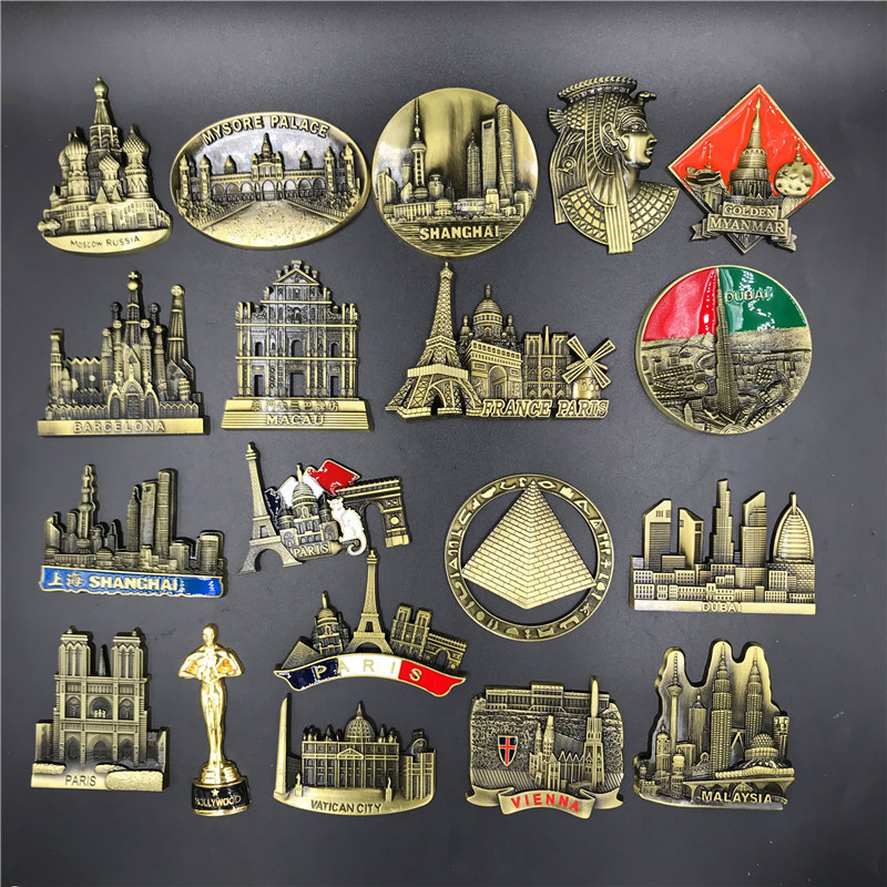 Home Textiles France - Francia Parigi Metallo 3D Magnete carino