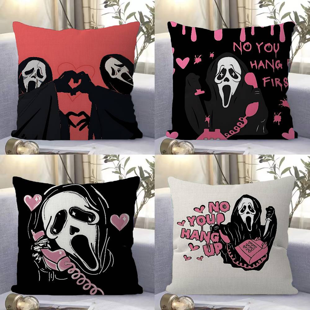 Home.Textiles Cushion - S-SCREAMS Cuscino a Tema Horror, Regalo,