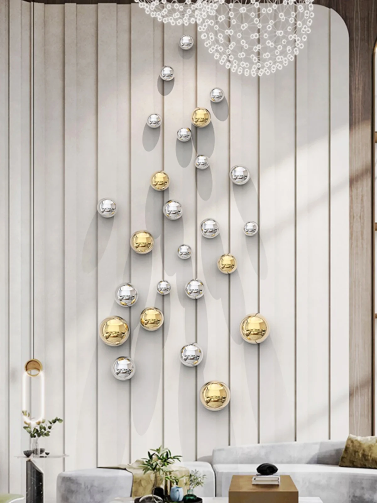 Xt Home Textiles - Imitazione sfera decorativa in acciaio inossidabile