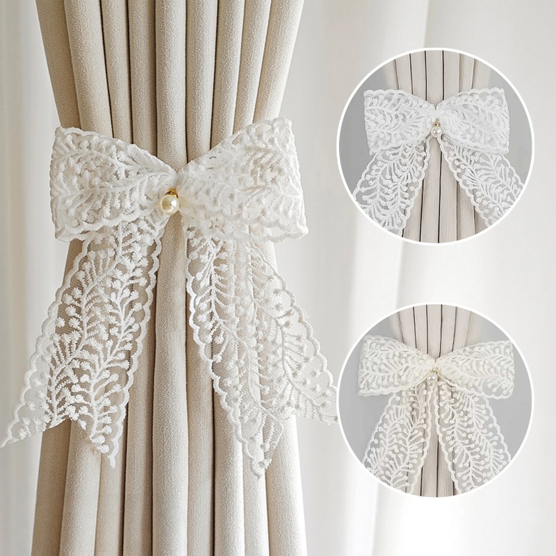 Xt Home Textiles - 2 Pezzi Fermacurta a Fiocco in